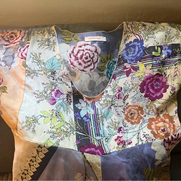 Johnny Was Georgette silk maxi dress - Picture 3 of 10